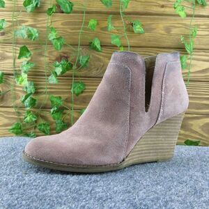 Lucky‎ Brand Yabba Women Ankle Boots Pink Leather Pull On Size 7.5 Medium